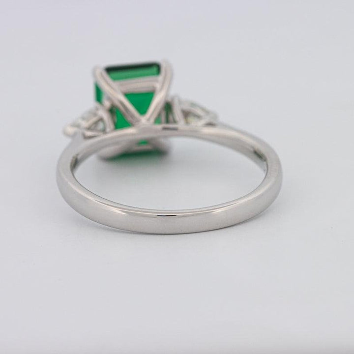 2.15 CT Square Radiant Green Emerald Ring - ZIZOV DIAMONDS