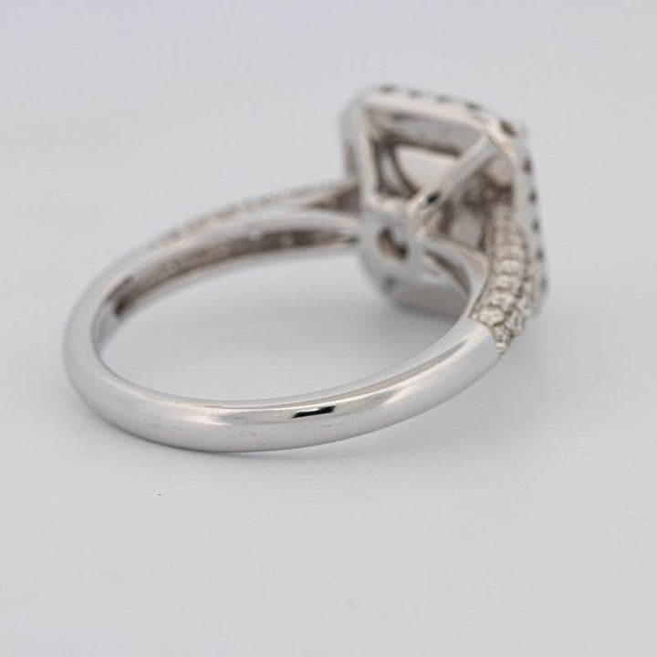 2.18 CT Fancy Light Yellow Square Radiant Cut Halo Solitaire - ZIZOV DIAMONDS