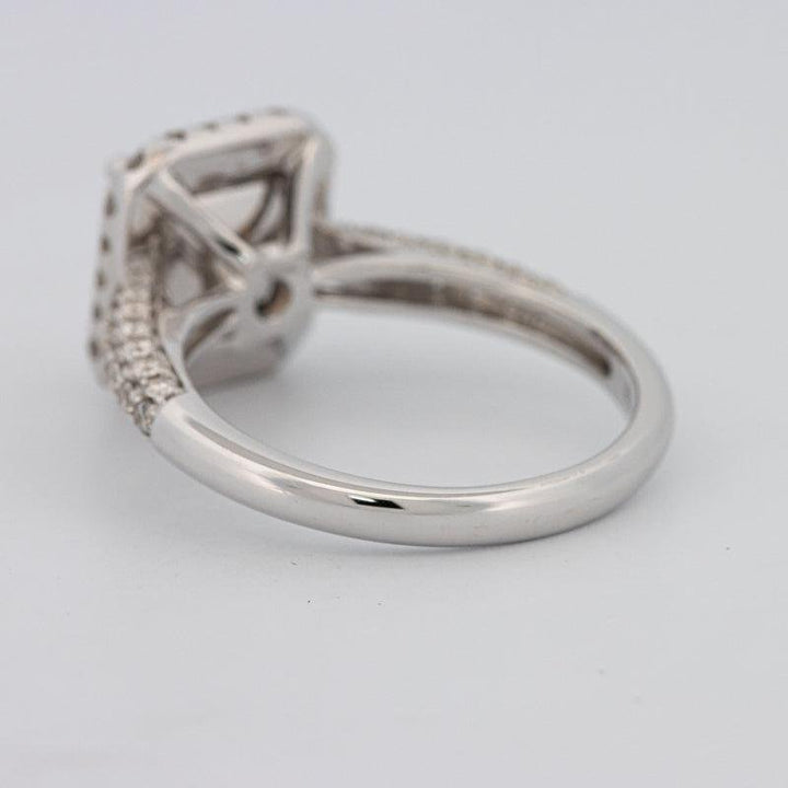 2.18 CT Fancy Light Yellow Square Radiant Cut Halo Solitaire - ZIZOV DIAMONDS