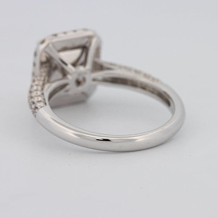 2.18 CT Fancy Light Yellow Square Radiant Cut Halo Solitaire - ZIZOV DIAMONDS