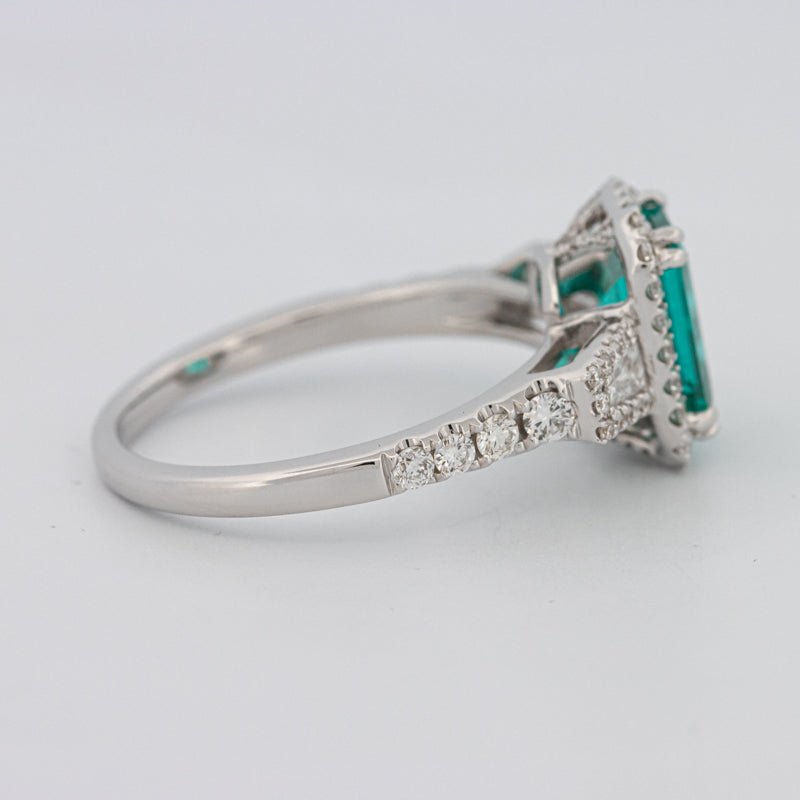 2.35 CT Emerald Cut Paraiba Ring - ZIZOV DIAMONDS