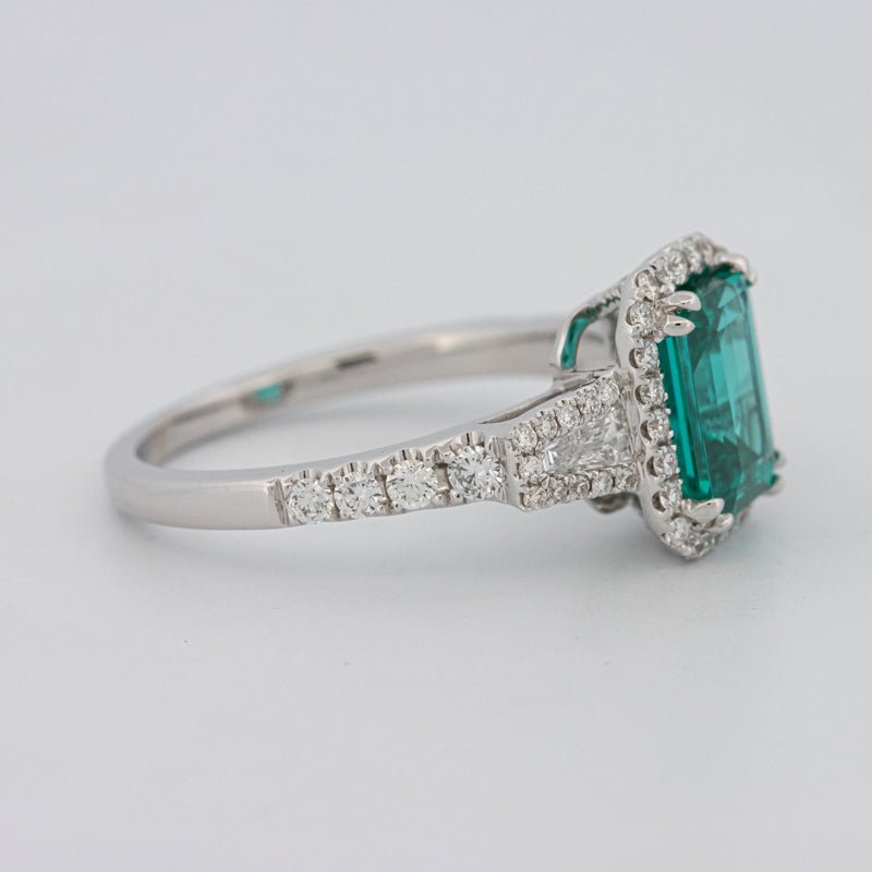 2.35 CT Emerald Cut Paraiba Ring - ZIZOV DIAMONDS