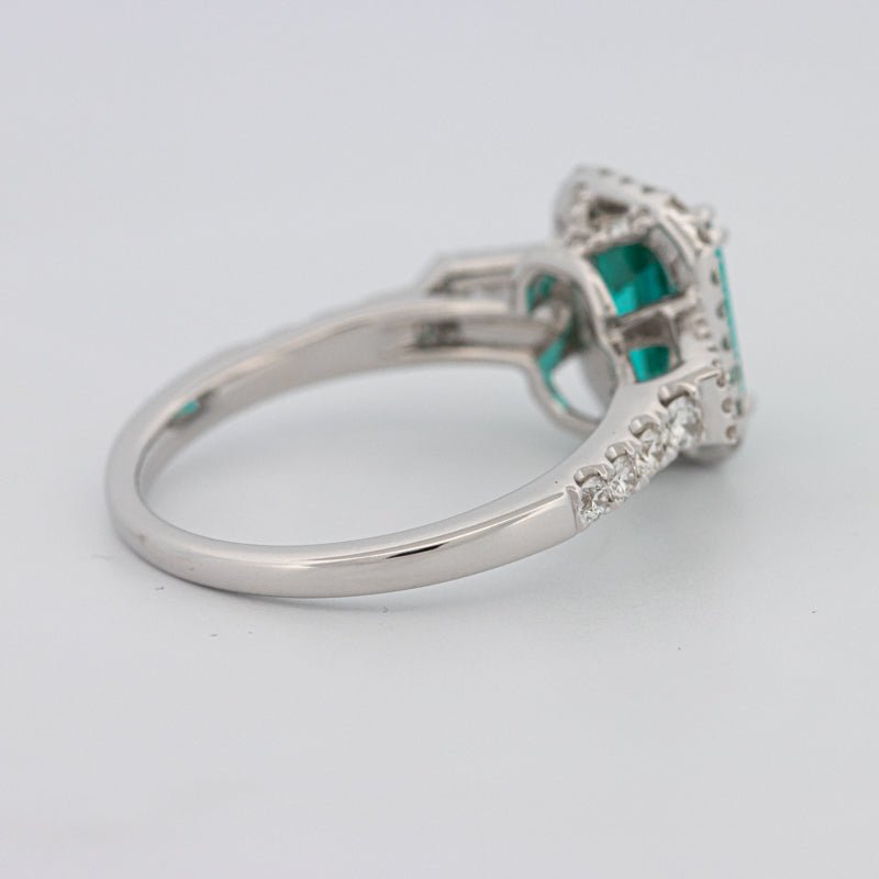 2.35 CT Emerald Cut Paraiba Ring - ZIZOV DIAMONDS