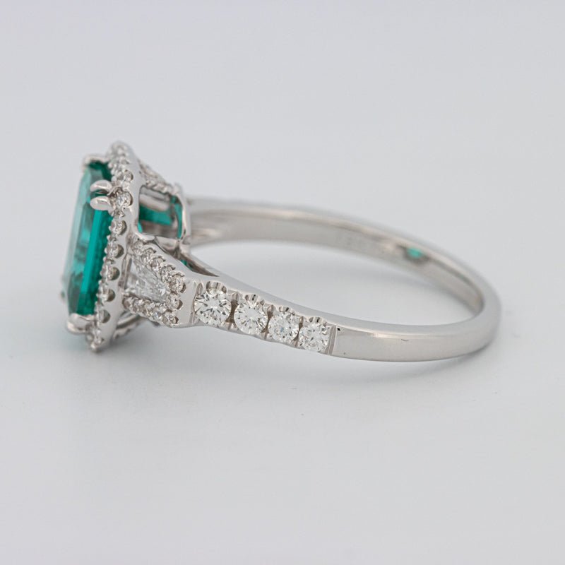 2.35 CT Emerald Cut Paraiba Ring - ZIZOV DIAMONDS