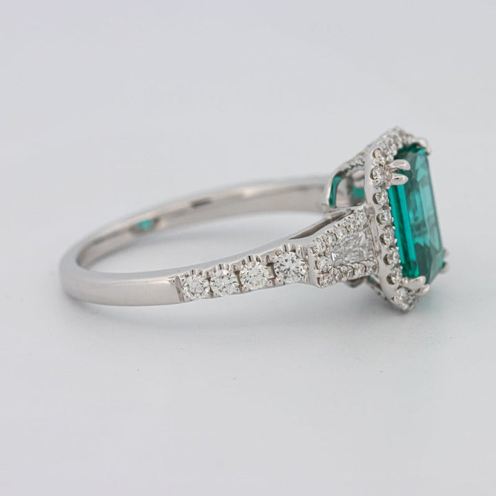 2.35 CT Emerald Cut Paraiba Ring - ZIZOV DIAMONDS