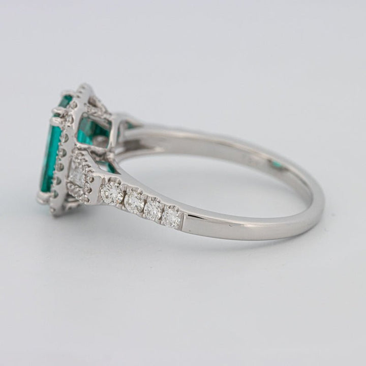 2.35 CT Emerald Cut Paraiba Ring - ZIZOV DIAMONDS