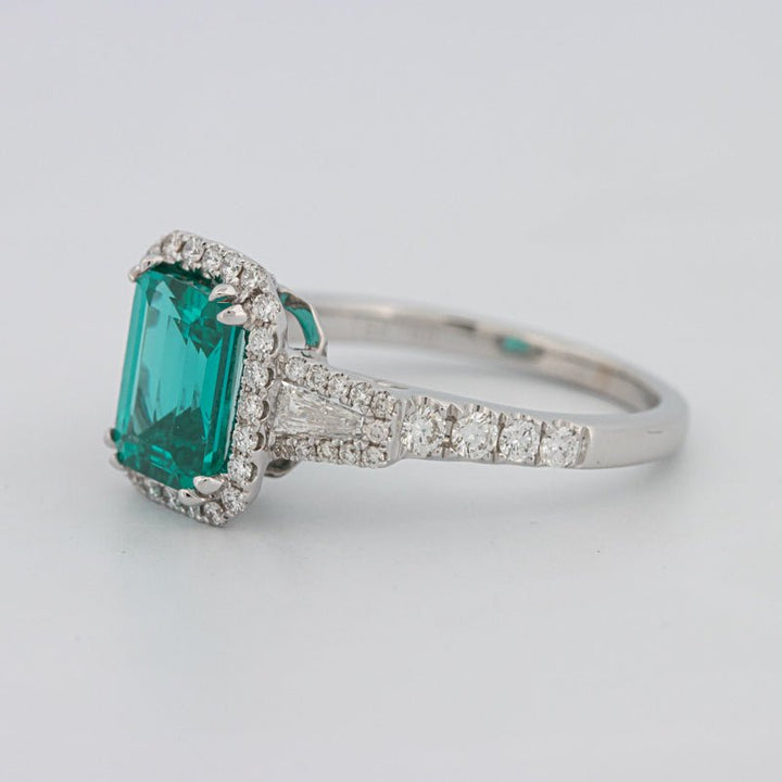 2.35 CT Emerald Cut Paraiba Ring - ZIZOV DIAMONDS