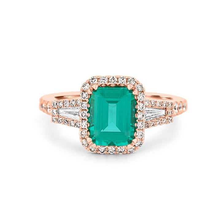 2.35 CT Emerald Cut Paraiba Ring - ZIZOV DIAMONDS