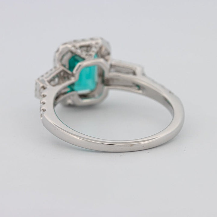 2.35 CT Emerald Cut Paraiba Ring - ZIZOV DIAMONDS