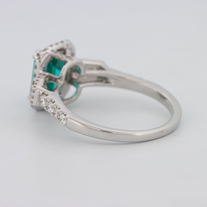2.35 CT Emerald Cut Paraiba Ring - ZIZOV DIAMONDS