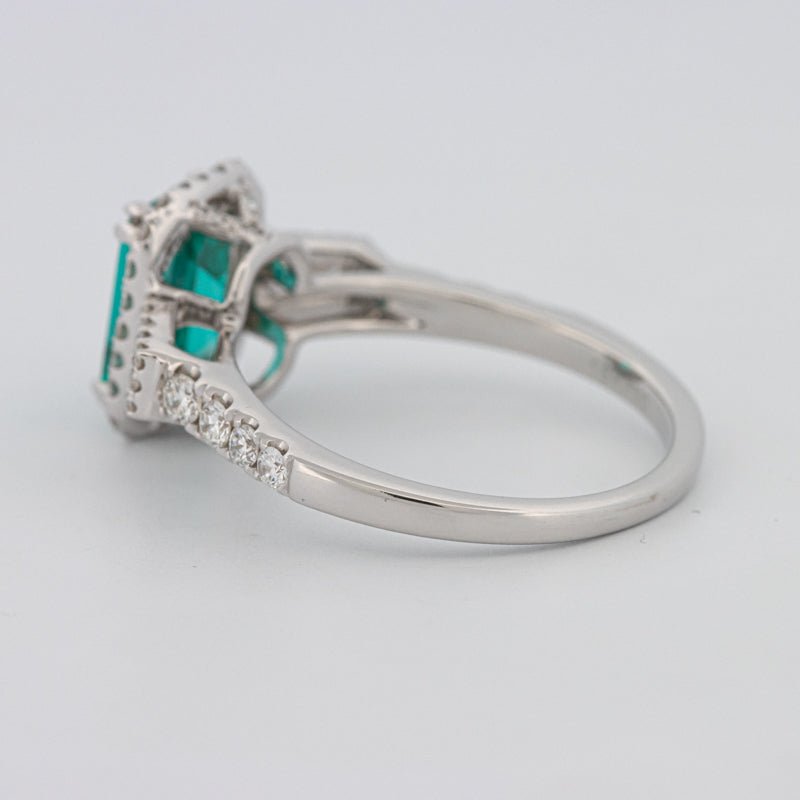 2.35 CT Emerald Cut Paraiba Ring - ZIZOV DIAMONDS