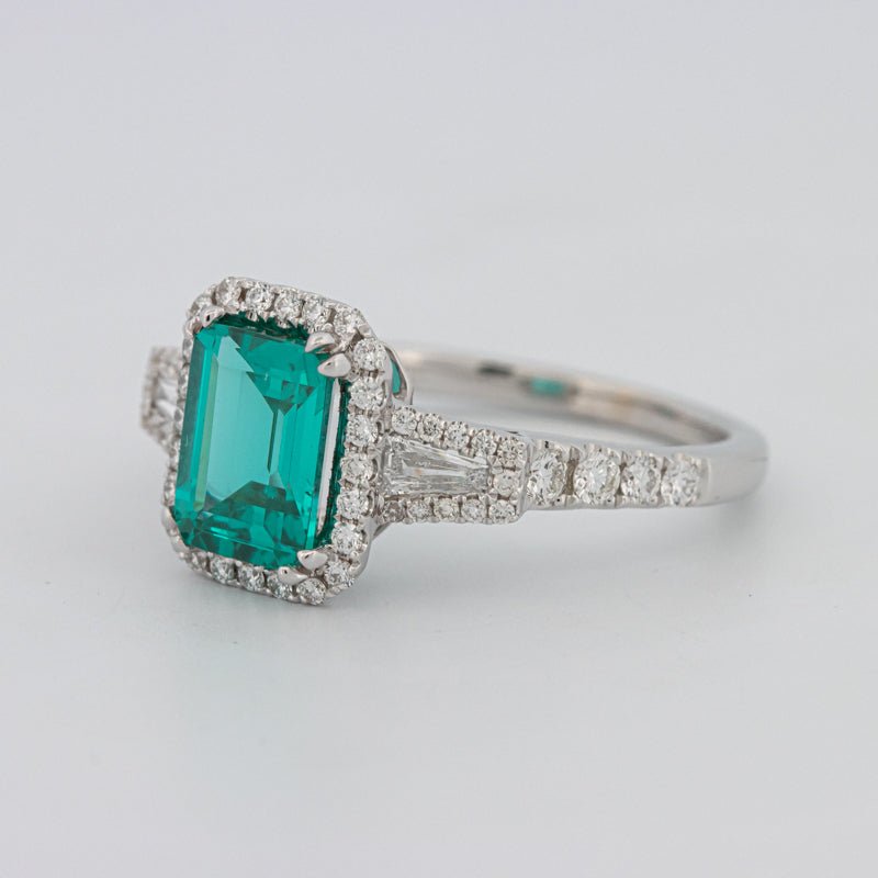 2.35 CT Emerald Cut Paraiba Ring - ZIZOV DIAMONDS