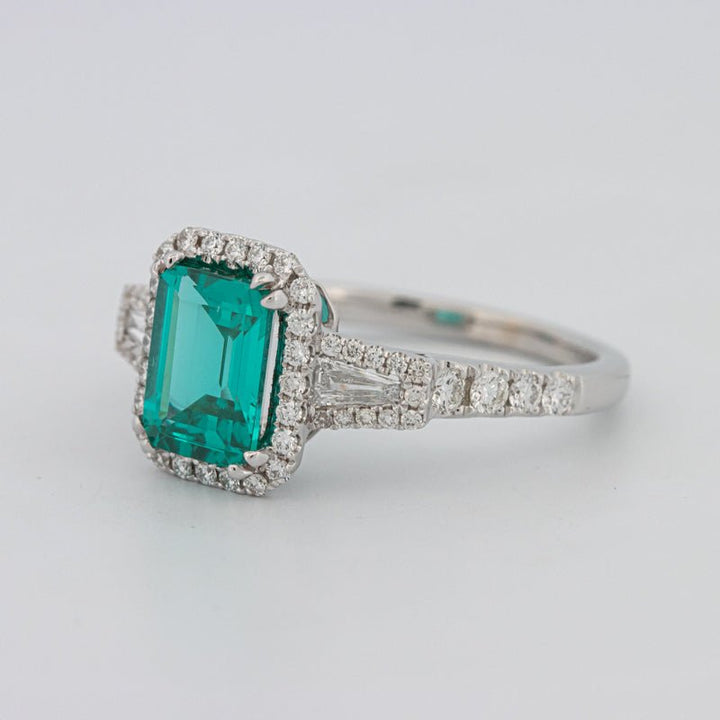 2.35 CT Emerald Cut Paraiba Ring - ZIZOV DIAMONDS