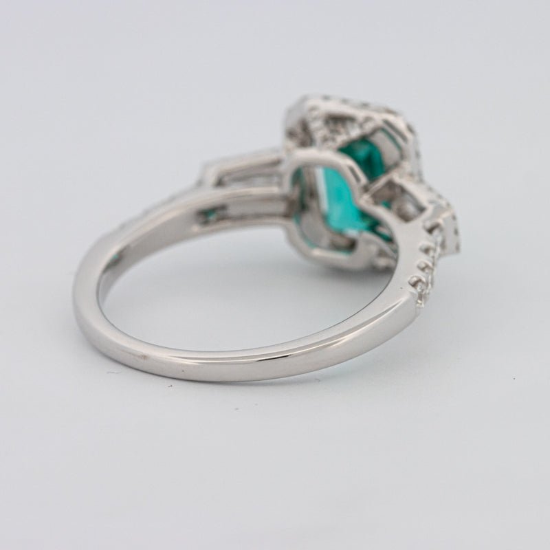 2.35 CT Emerald Cut Paraiba Ring - ZIZOV DIAMONDS