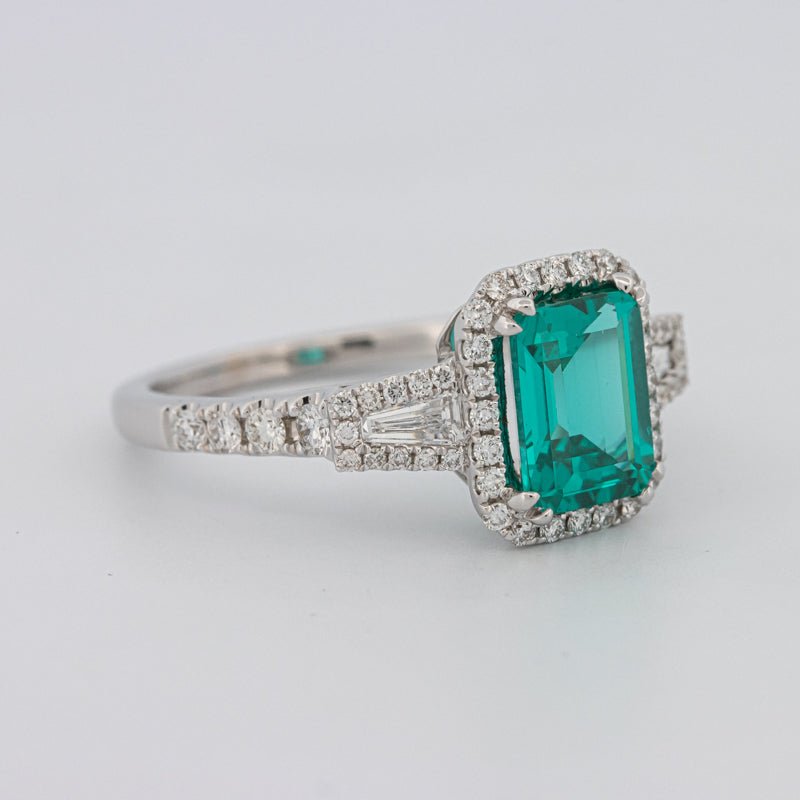 2.35 CT Emerald Cut Paraiba Ring - ZIZOV DIAMONDS