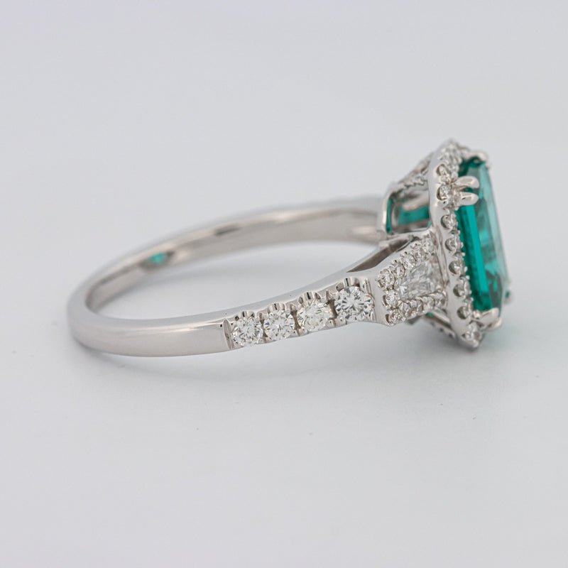 2.35 CT Emerald Cut Paraiba Ring - ZIZOV DIAMONDS