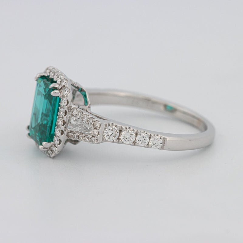 2.35 CT Emerald Cut Paraiba Ring - ZIZOV DIAMONDS