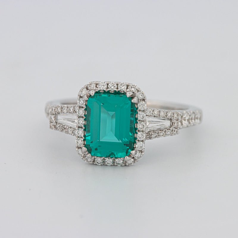 2.35 CT Emerald Cut Paraiba Ring - ZIZOV DIAMONDS