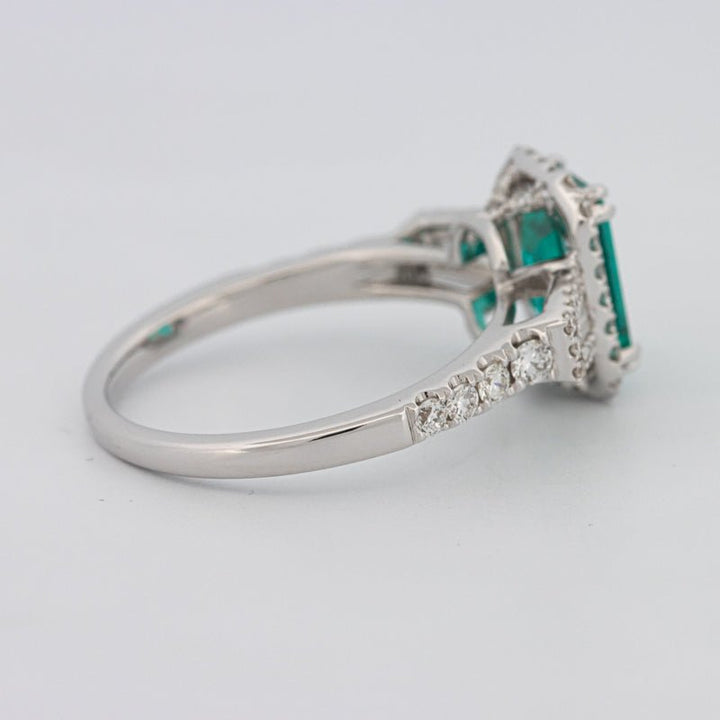 2.35 CT Emerald Cut Paraiba Ring - ZIZOV DIAMONDS