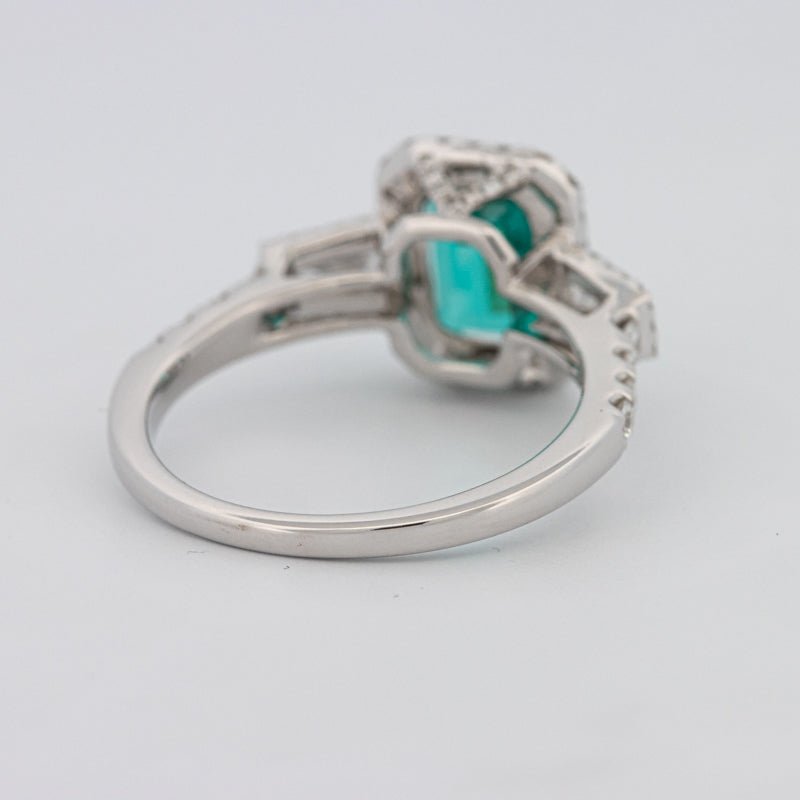 2.35 CT Emerald Cut Paraiba Ring - ZIZOV DIAMONDS