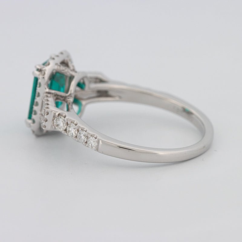 2.35 CT Emerald Cut Paraiba Ring - ZIZOV DIAMONDS
