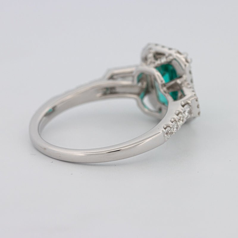 2.35 CT Emerald Cut Paraiba Ring - ZIZOV DIAMONDS
