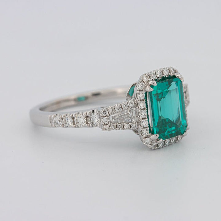 2.35 CT Emerald Cut Paraiba Ring - ZIZOV DIAMONDS