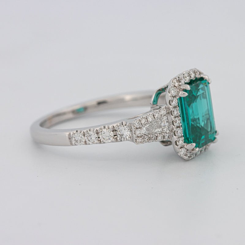 2.35 CT Emerald Cut Paraiba Ring - ZIZOV DIAMONDS