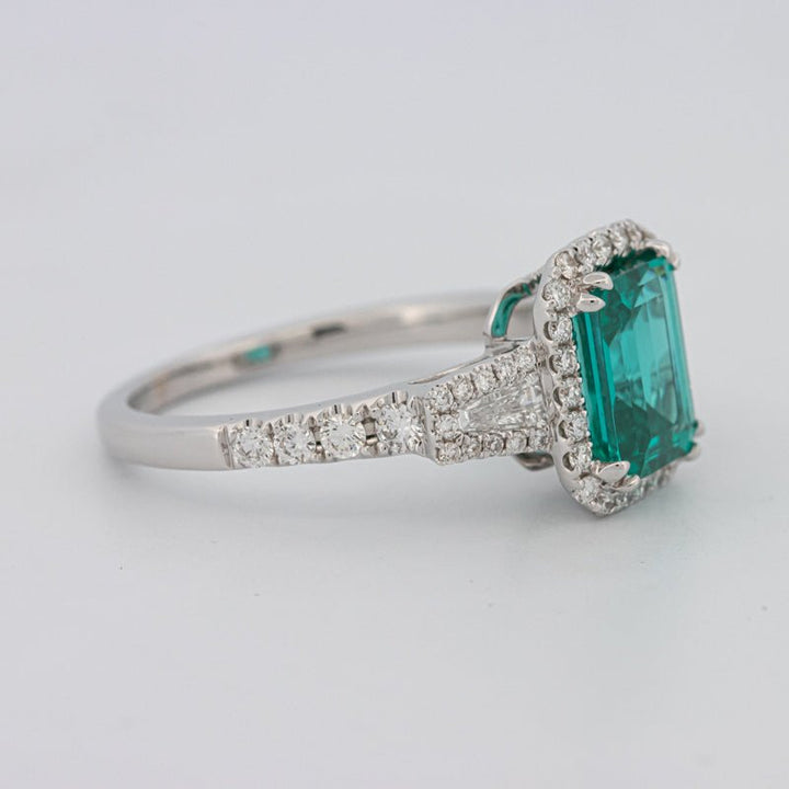2.35 CT Emerald Cut Paraiba Ring - ZIZOV DIAMONDS