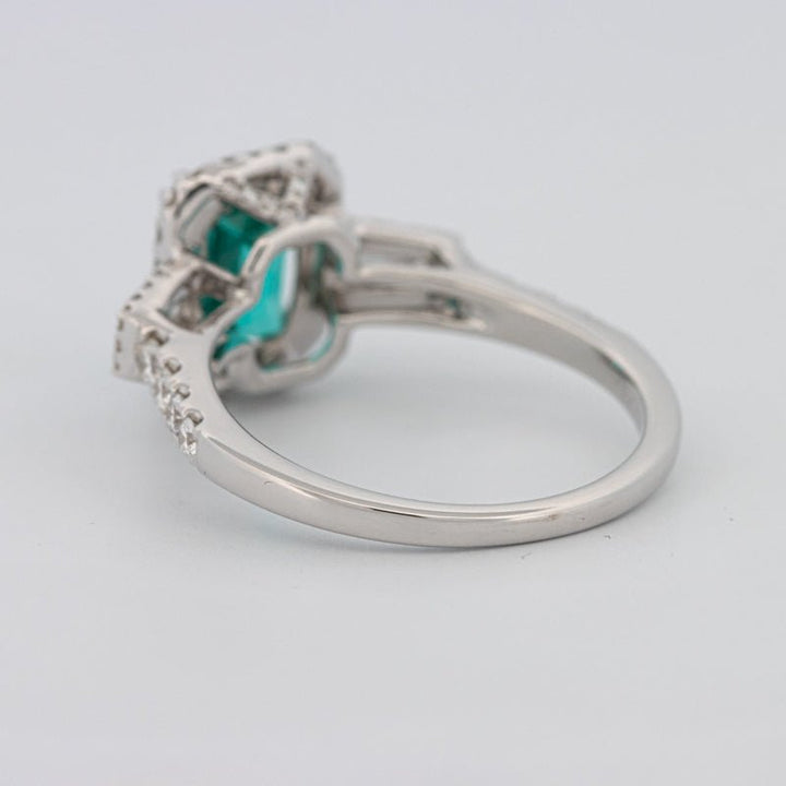 2.35 CT Emerald Cut Paraiba Ring - ZIZOV DIAMONDS