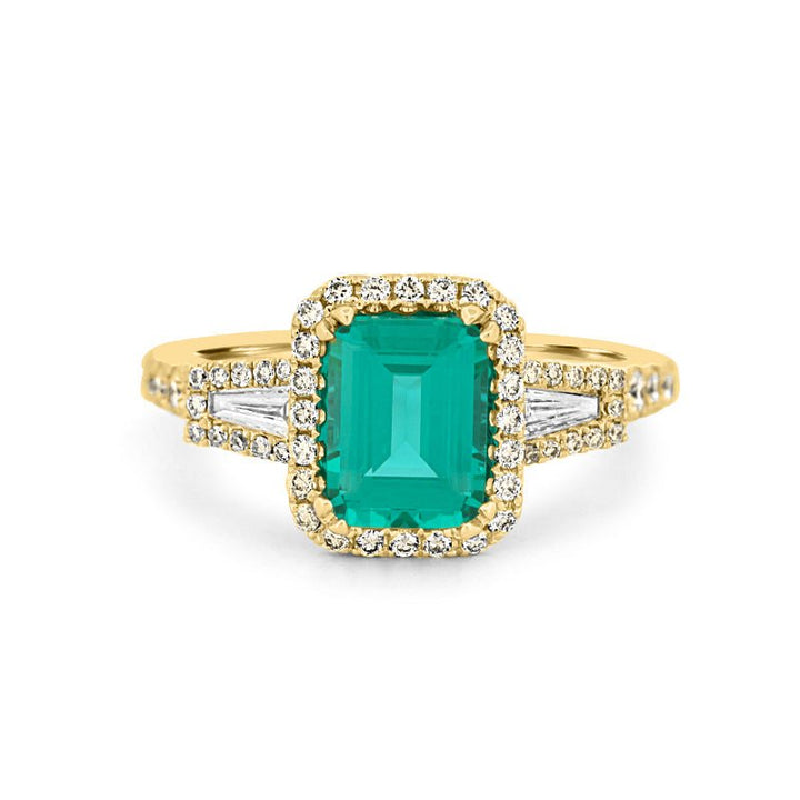 2.35 CT Emerald Cut Paraiba Ring - ZIZOV DIAMONDS