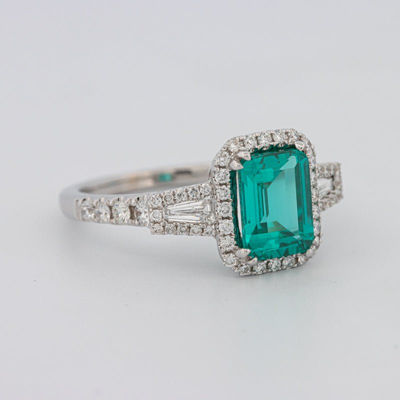 2.35 CT Emerald Cut Paraiba Ring - ZIZOV DIAMONDS