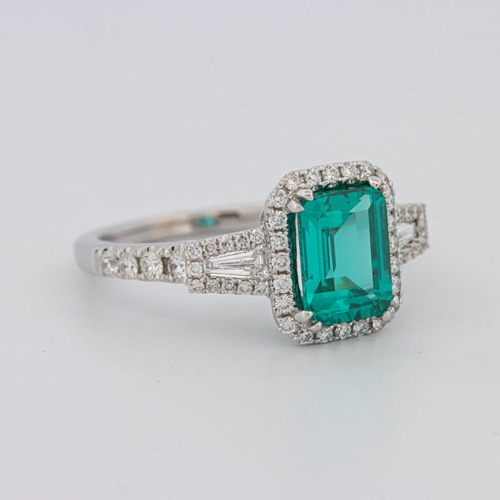 2.35 CT Emerald Cut Paraiba Ring - ZIZOV DIAMONDS