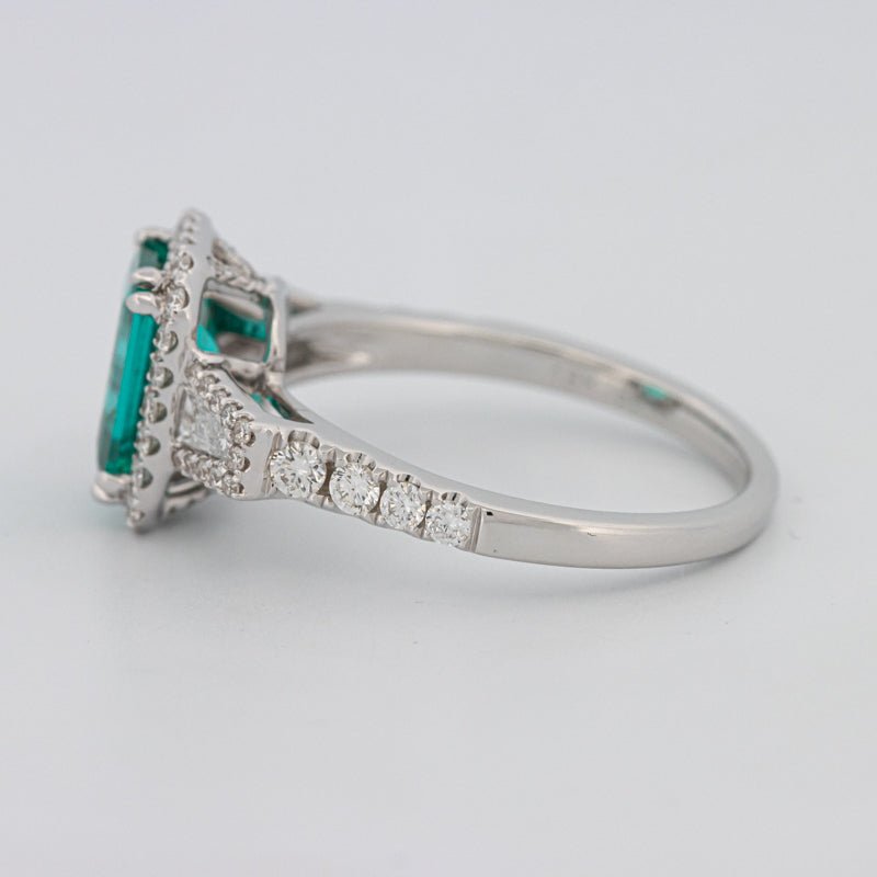 2.35 CT Emerald Cut Paraiba Ring - ZIZOV DIAMONDS
