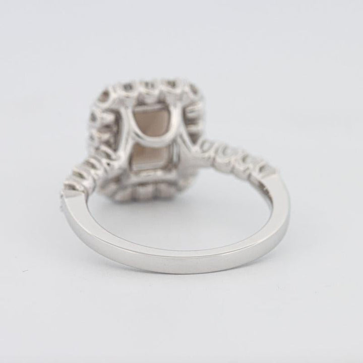 2.37 CT Emerald Quartz Flumé Halo Ring - ZIZOV DIAMONDS