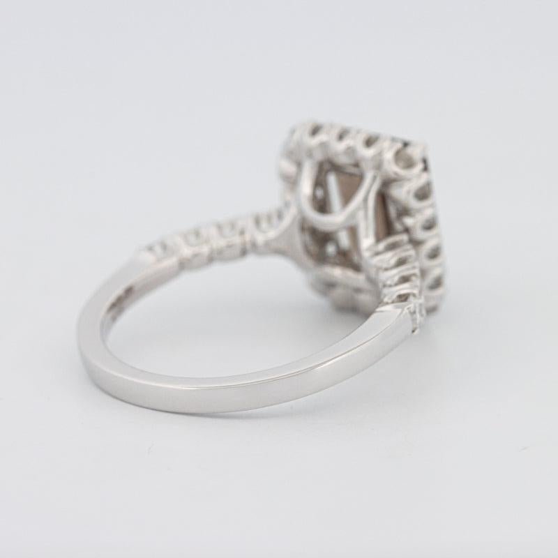 2.37 CT Emerald Quartz Flumé Halo Ring - ZIZOV DIAMONDS