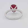 2.40 CT Pearshape Red Ruby Ring - ZIZOV DIAMONDS