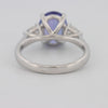 2.48 CT Oval Tanzanite Trilogy Ring - ZIZOV DIAMONDS