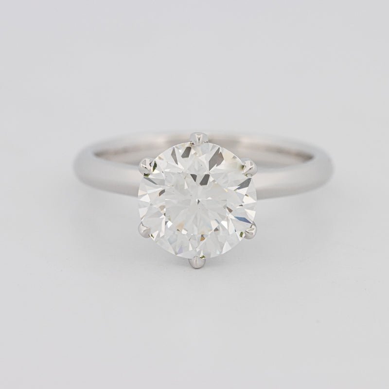 Solitar clasic cu șase gheare, rotund, 2.50 CT (LG)