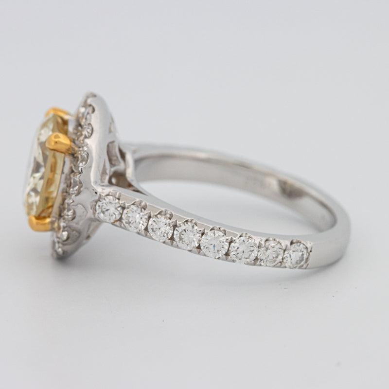 2.90 CT Fancy Yellow Round Halo Solitaire - ZIZOV DIAMONDS