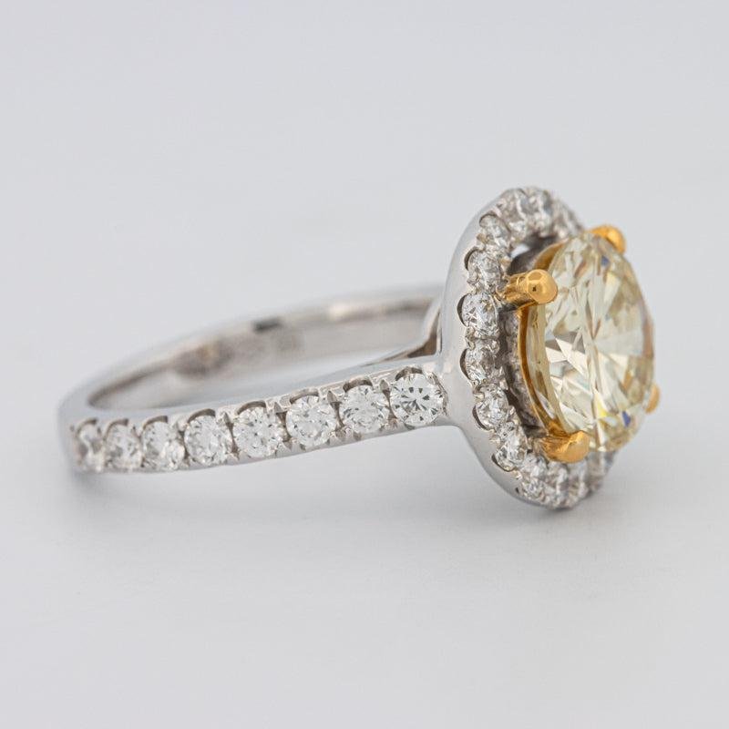 2.90 CT Fancy Yellow Round Halo Solitaire - ZIZOV DIAMONDS