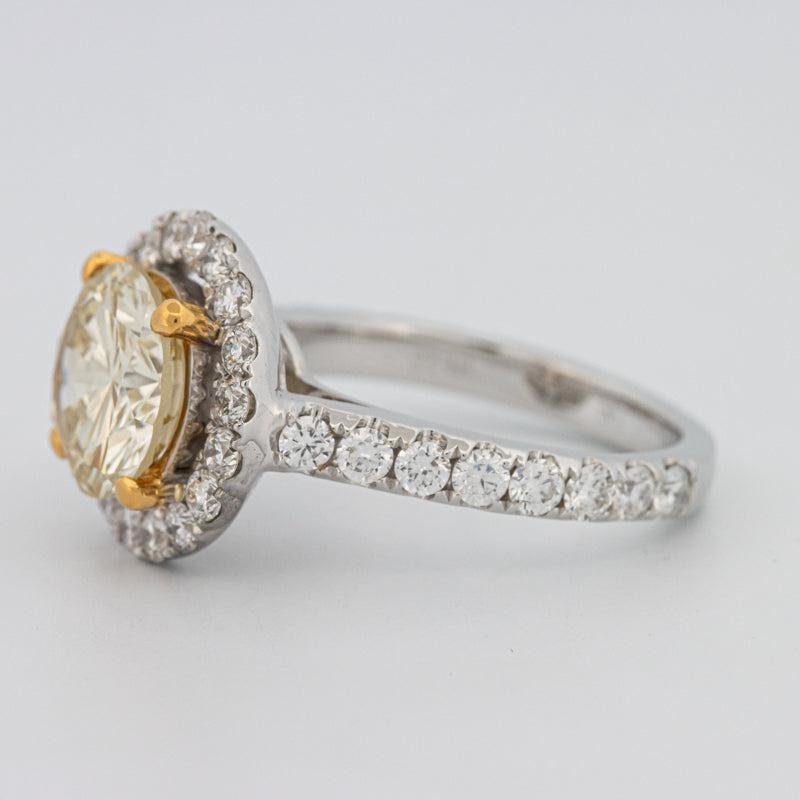 2.90 CT Fancy Yellow Round Halo Solitaire - ZIZOV DIAMONDS