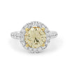 2.90 CT Fancy Yellow Round Halo Solitaire - ZIZOV DIAMONDS