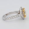 2.90 CT Fancy Yellow Round Halo Solitaire - ZIZOV DIAMONDS
