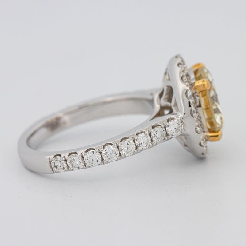 2.90 CT Fancy Yellow Round Halo Solitaire - ZIZOV DIAMONDS
