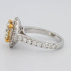 2.90 CT Fancy Yellow Round Halo Solitaire - ZIZOV DIAMONDS