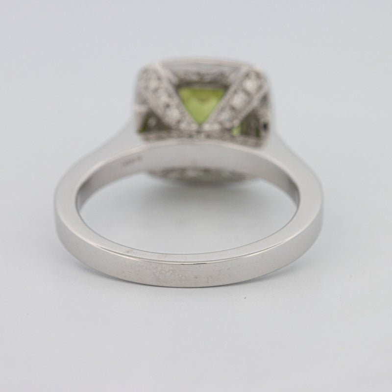 3 CT Cushion Cut Garnet Halo Ring - ZIZOV DIAMONDS