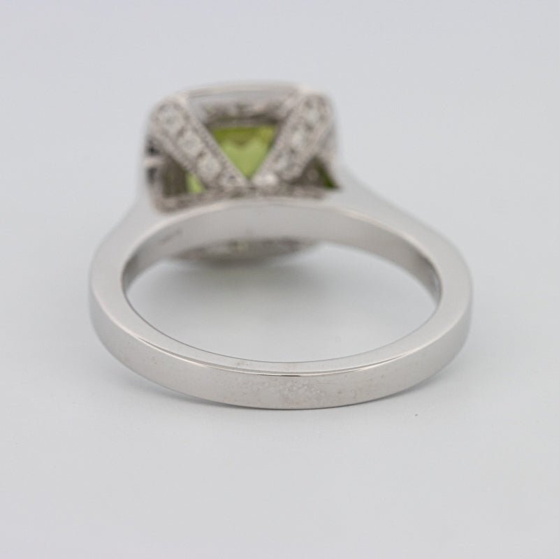 3 CT Cushion Cut Garnet Halo Ring - ZIZOV DIAMONDS