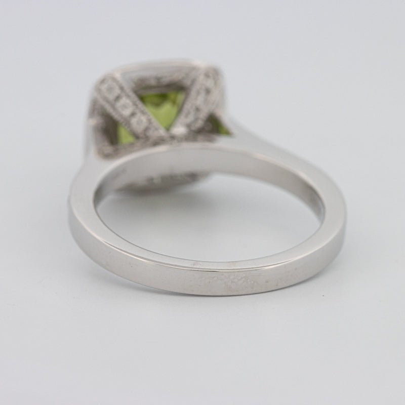 3 CT Cushion Cut Garnet Halo Ring - ZIZOV DIAMONDS