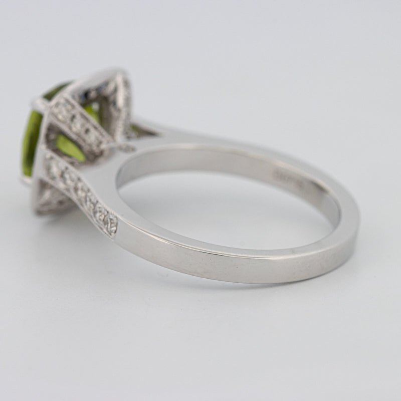 3 CT Cushion Cut Garnet Halo Ring - ZIZOV DIAMONDS